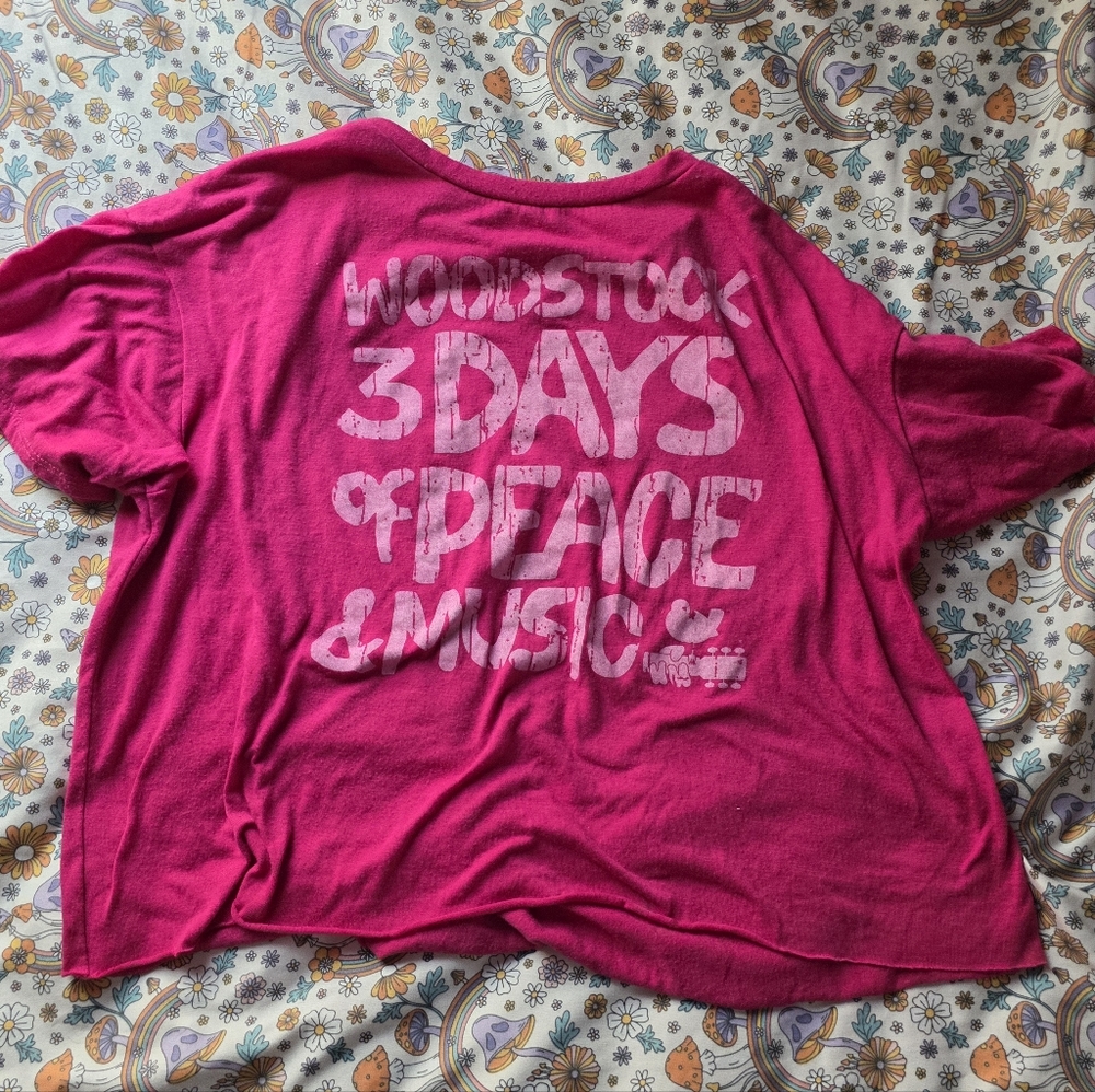 Woodstock Pink Crop Top
